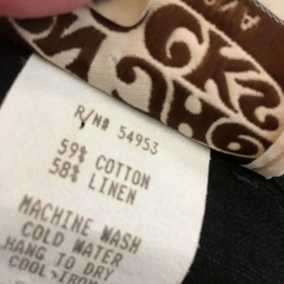 Vintage On The Rocks Women's 1X Black Cotton Linen Button Up Tribal Art to Wear - Picture 10 of 11